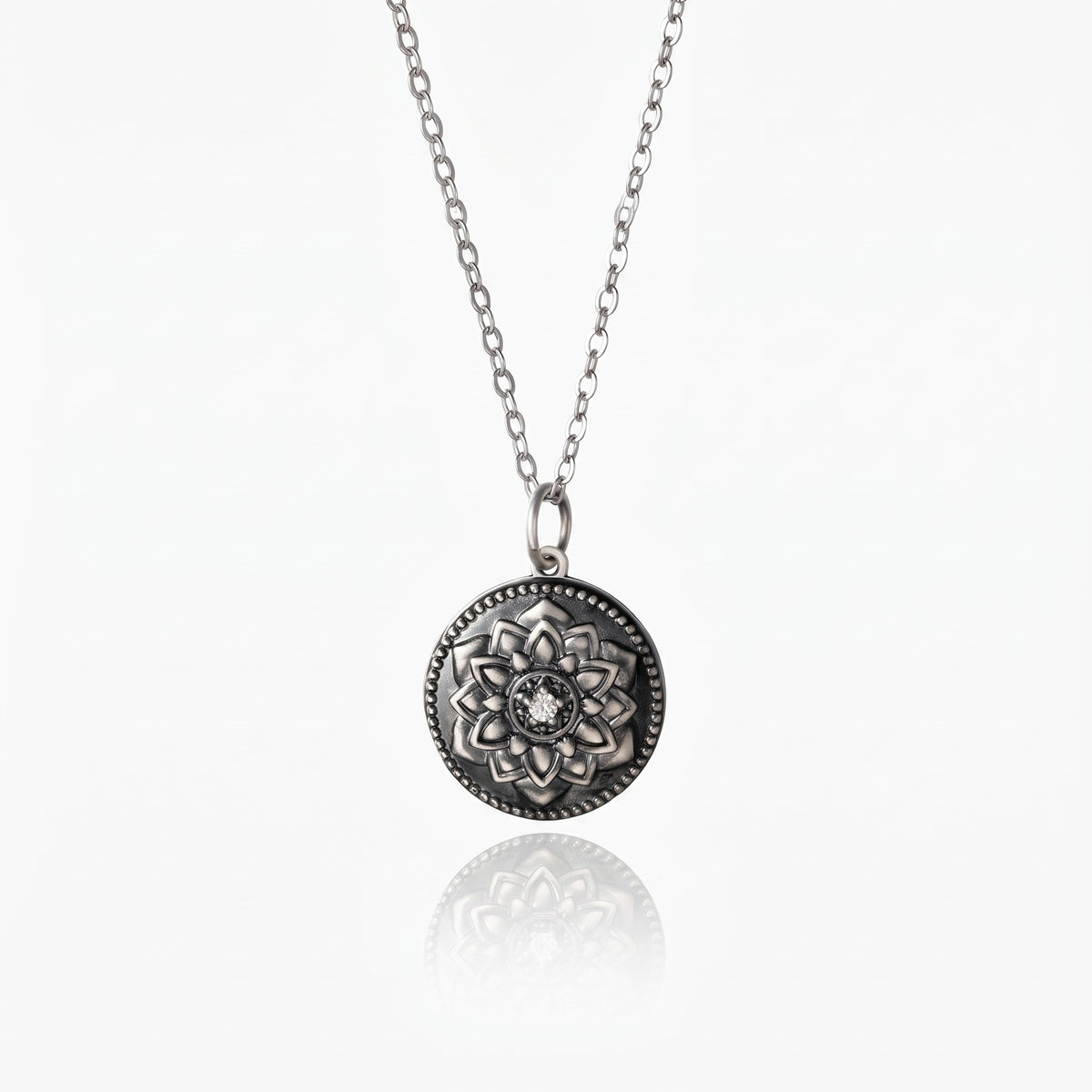 custom vintage sunflower photo necklace