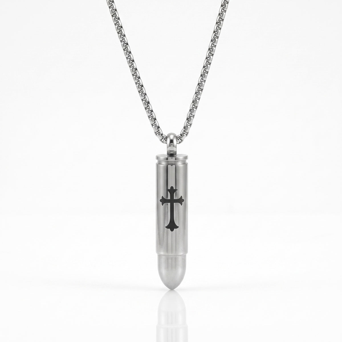 cross bullet urn necklace