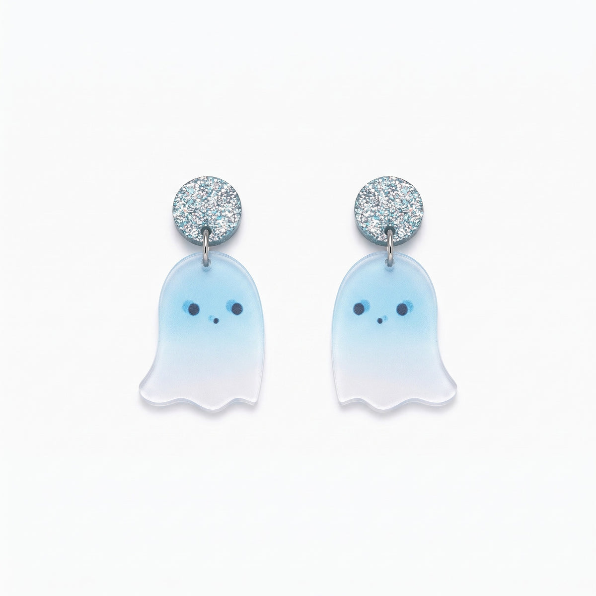 ghost acrylic dangle earrings