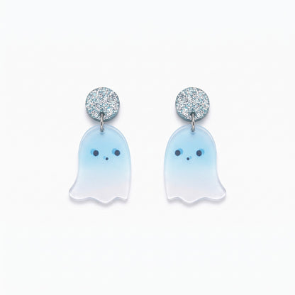 ghost acrylic dangle earrings