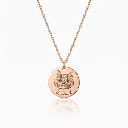 custom pet portrait necklace personalized