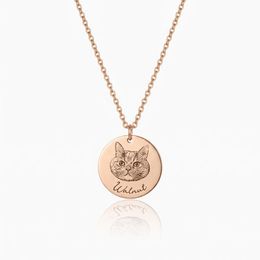 custom pet portrait necklace personalized