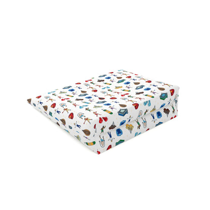 Boxing Print Cotton Cosmetic Bag/Makeup Organizer & Travel Pouch