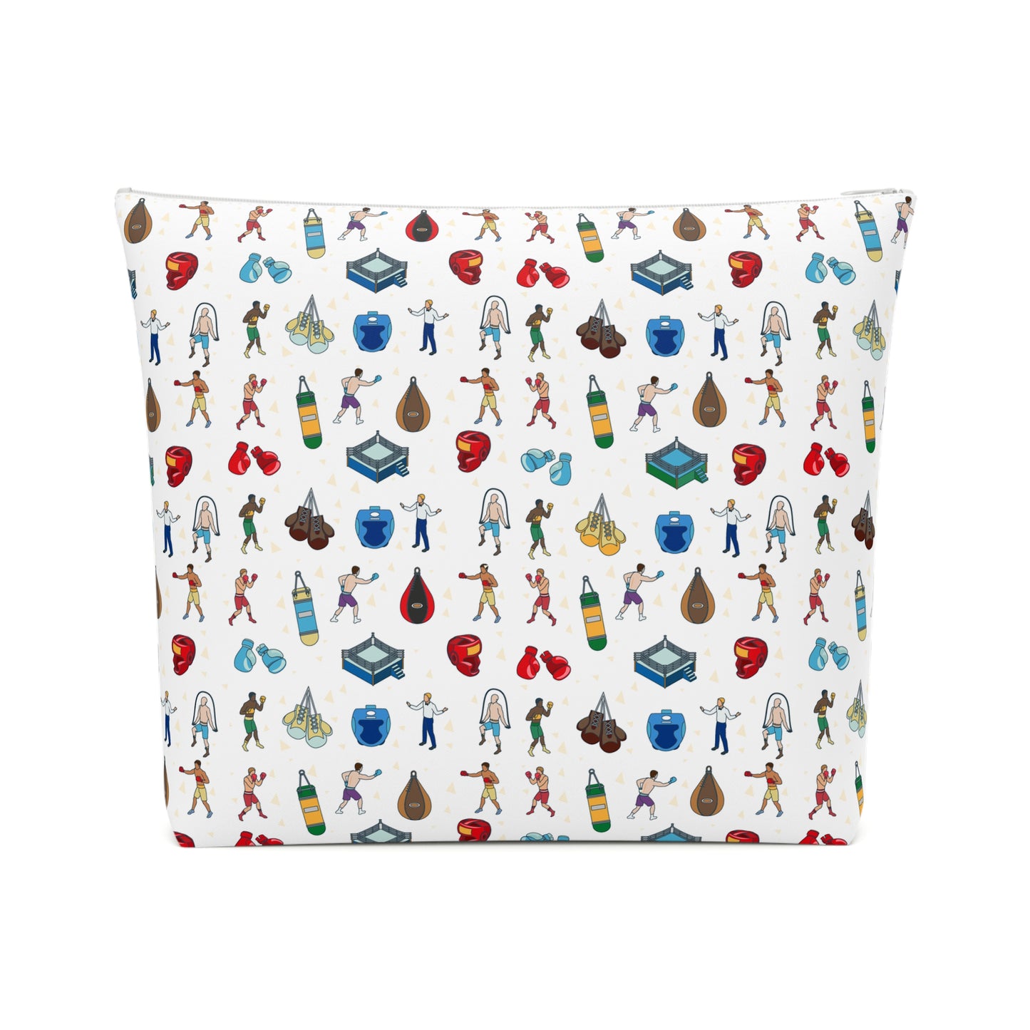 Boxing Print Cotton Cosmetic Bag/Makeup Organizer & Travel Pouch
