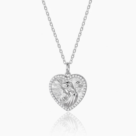 personalized 3d embossed maternal love heart necklace custom memorial photo locket necklace mothers day birthday gift for mom grandmom her