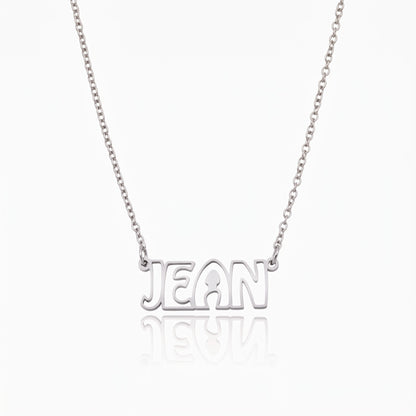 personalized name hollow font necklace custom name letter necklace dainty silver name necklace hollow font jewelry bestfriend necklace