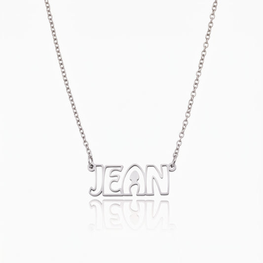 personalized name hollow font necklace custom name letter necklace dainty silver name necklace hollow font jewelry bestfriend necklace