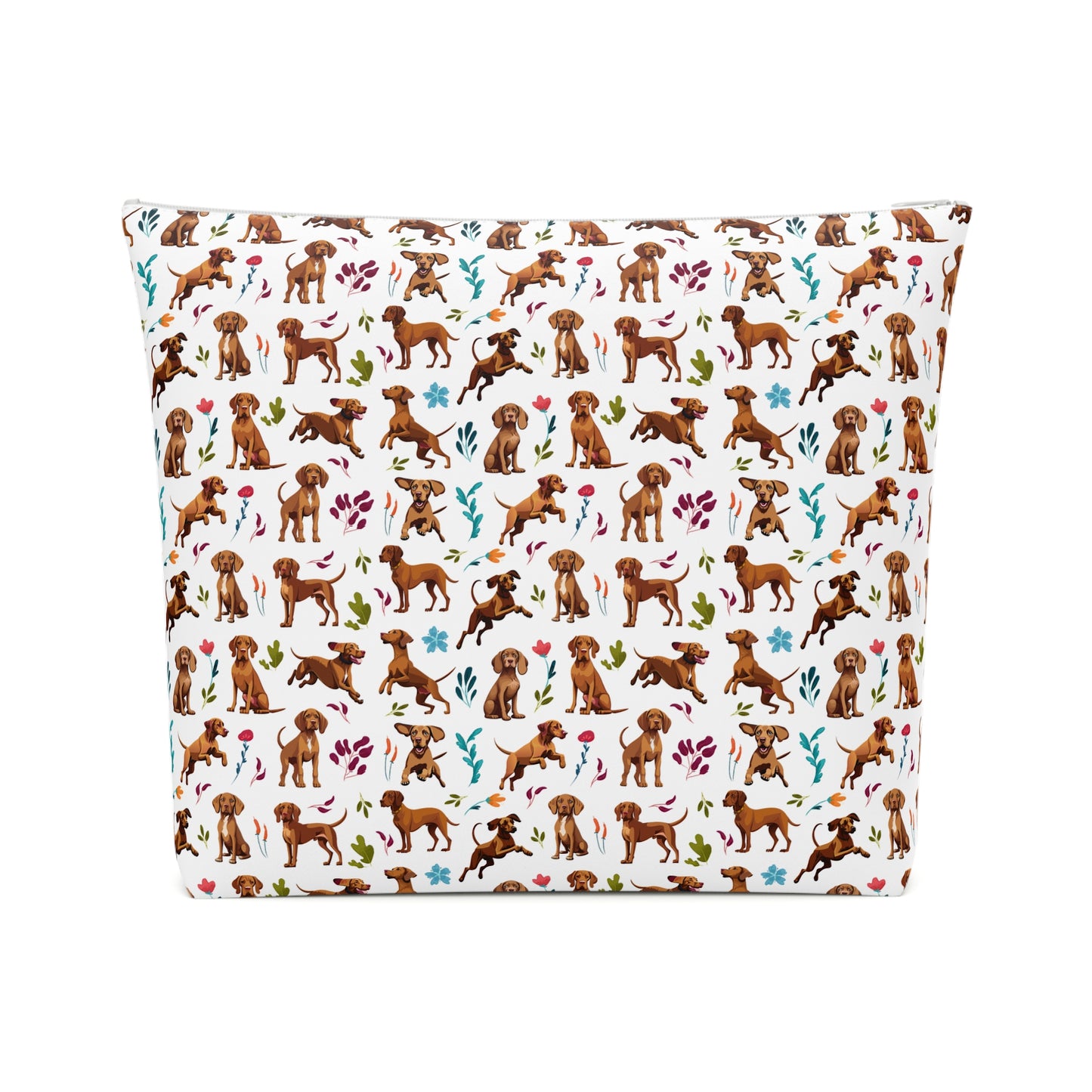 Vizsla Print Cotton Cosmetic Bag/Makeup Organizer & Toiletry Bag