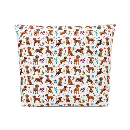 Vizsla Print Cotton Cosmetic Bag/Makeup Organizer & Toiletry Bag