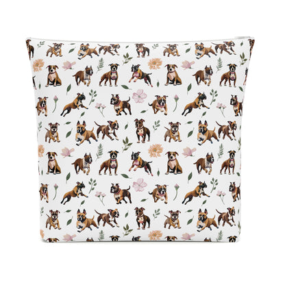 Staffordshire Bull Terrier Print Cotton Cosmetic Bag/Makeup Travel Pouch