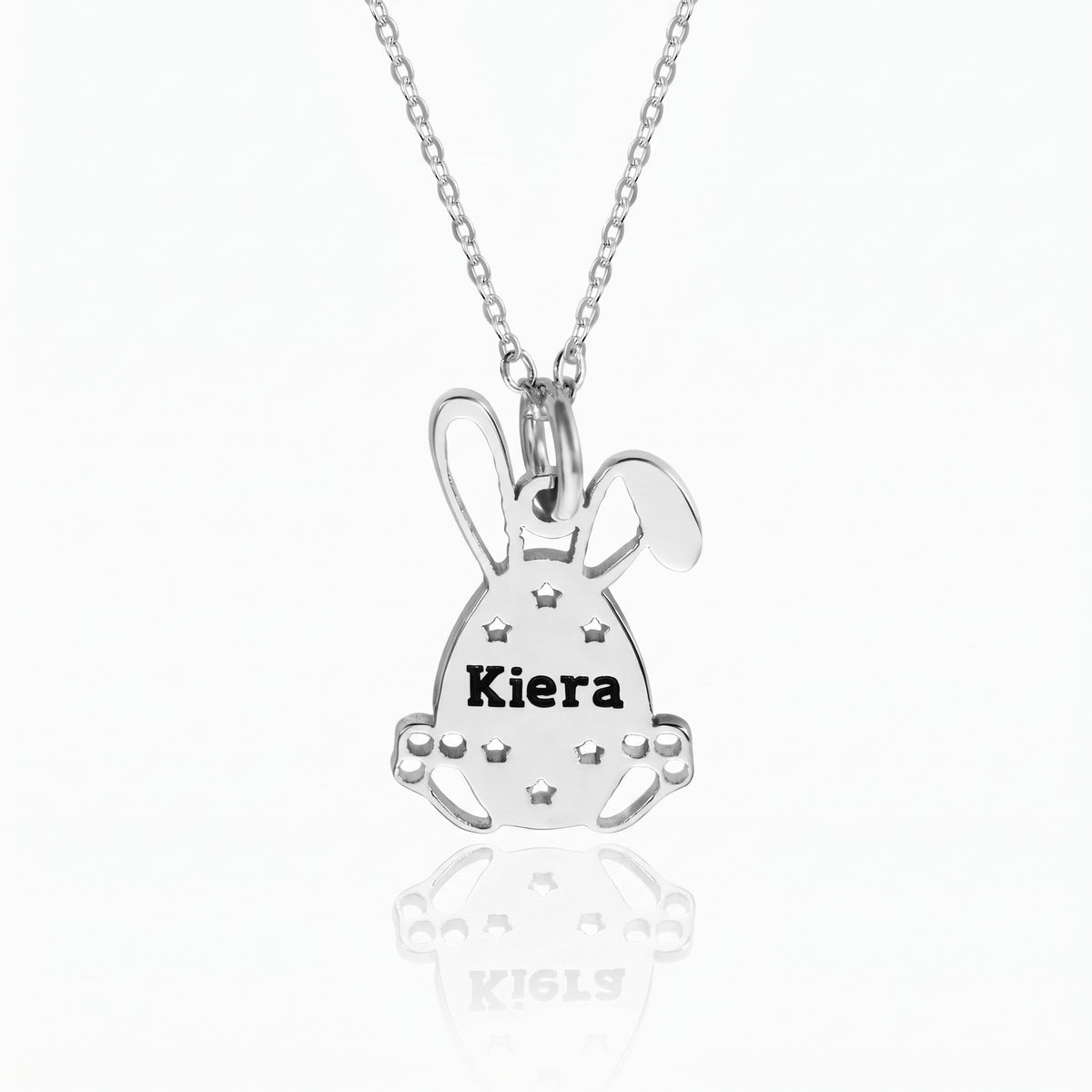 personalized easter bunny egg name necklace custom name jewelry for kids perfect easter gift spring accessory