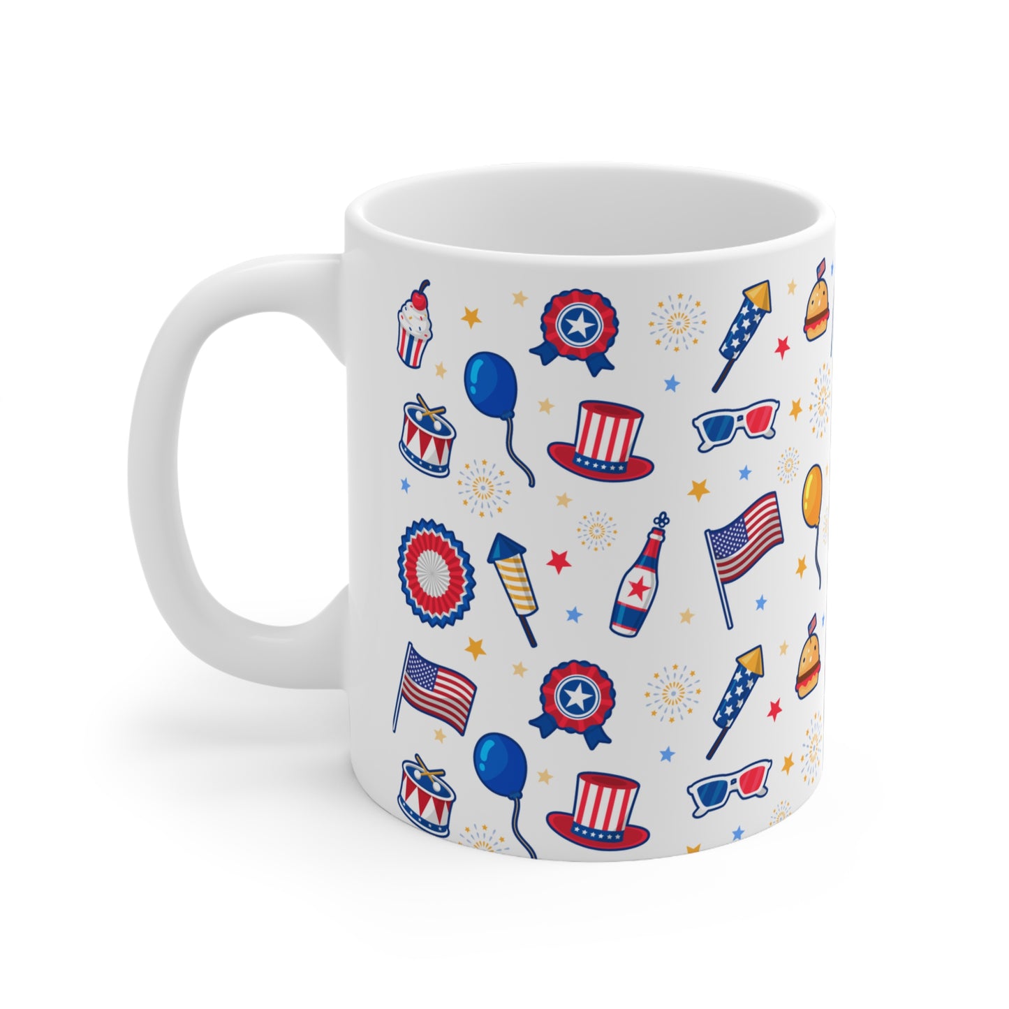 4th of July Print 11oz Ceramic Mug