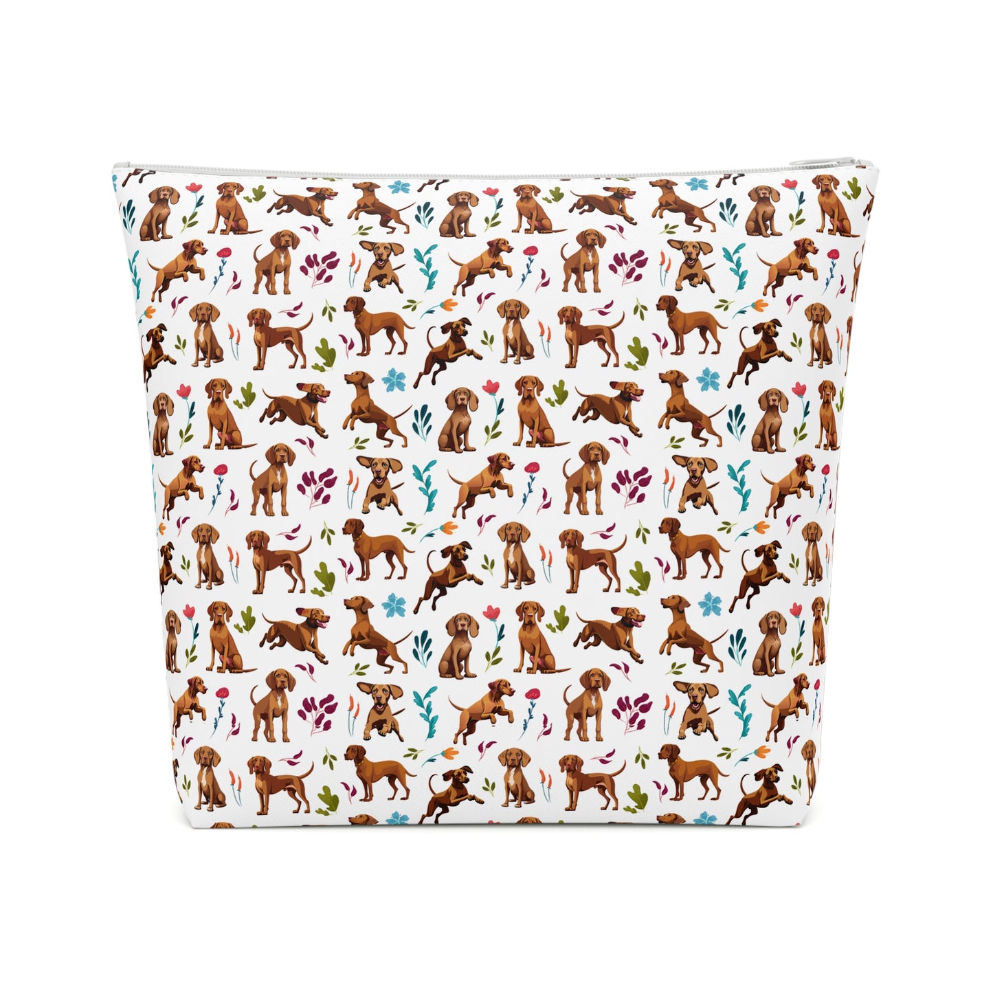 Vizsla Print Cotton Cosmetic Bag/Makeup Organizer & Toiletry Bag