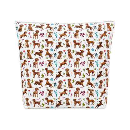 Vizsla Print Cotton Cosmetic Bag/Makeup Organizer & Toiletry Bag