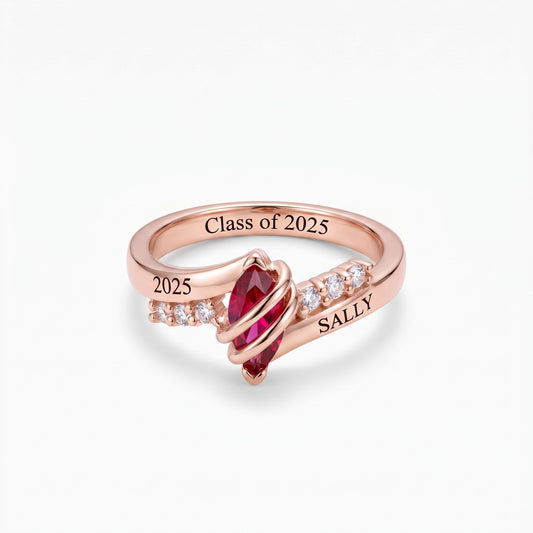 personalized class graduation ring delicate womans class ring
