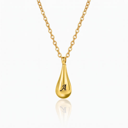 custom tear drop cremation urn necklace tiny teardrop shaped urn necklace with initials for ashes personalized engraved cremation jewelry