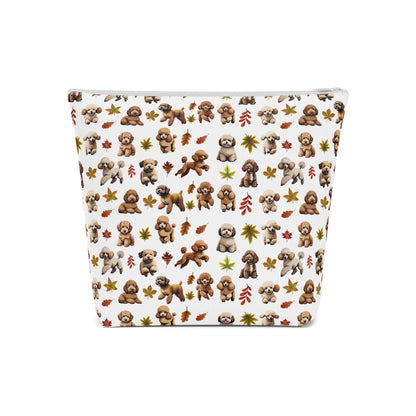 Poodle Print Cotton Cosmetic Bag/Makeup Travel Pouch