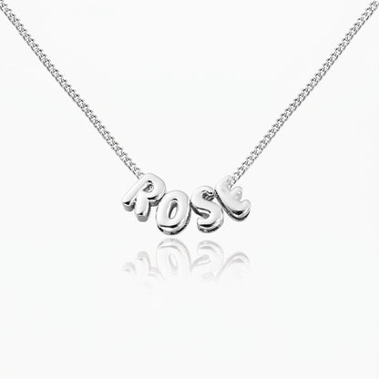 personalized bubble 3d letter name necklace chunky balloon initial necklace for girlfriend bestfriend balloon letter name necklace