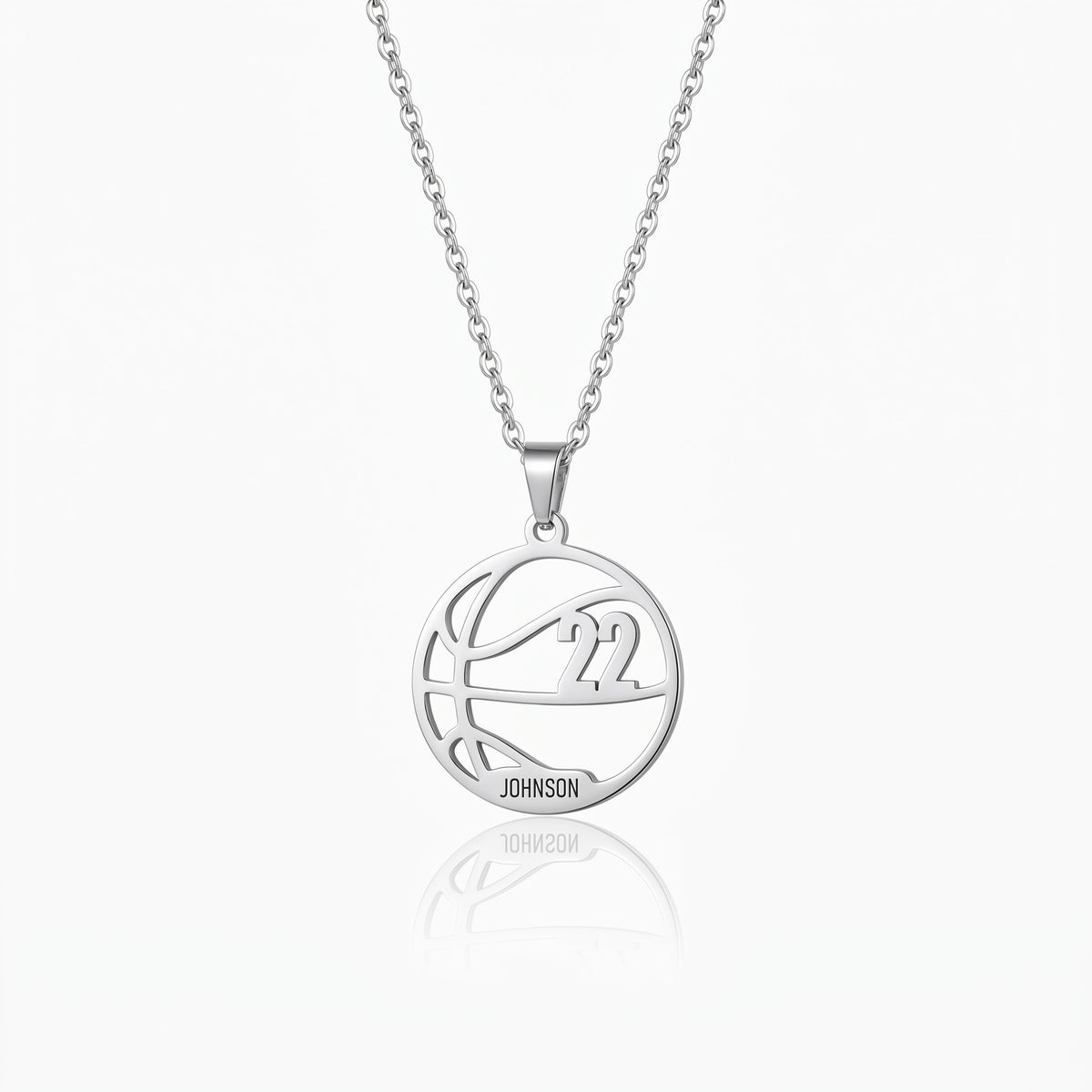 custom engraved name number basketball ball necklace basketball player number necklace basketball team stainless steel ball necklace