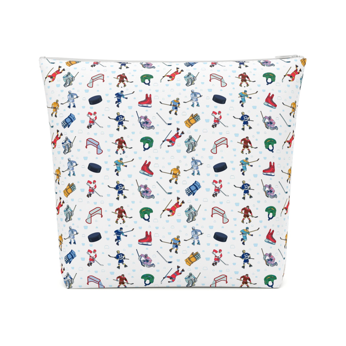 Ice Hockey Print Cotton Cosmetic Bag/Makeup Organizer/Travel Pouch