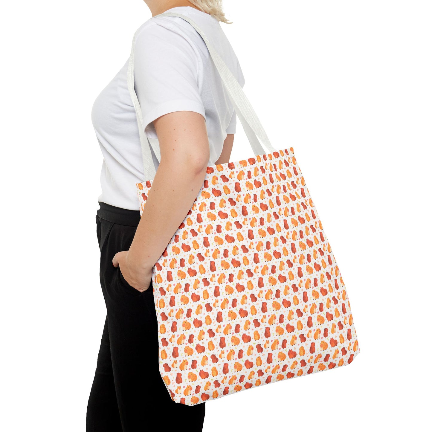 Chibi Kawaii Capybara Printed Tote Bag