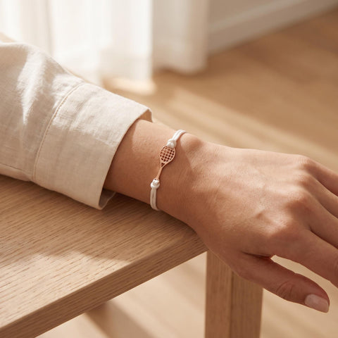 Personalized Tennis Racket Bracelet with Initial