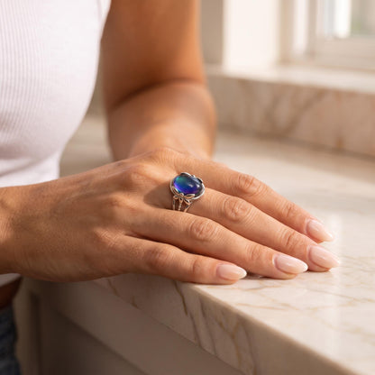 Mood Ring with Custom Inner Engraving photo 1