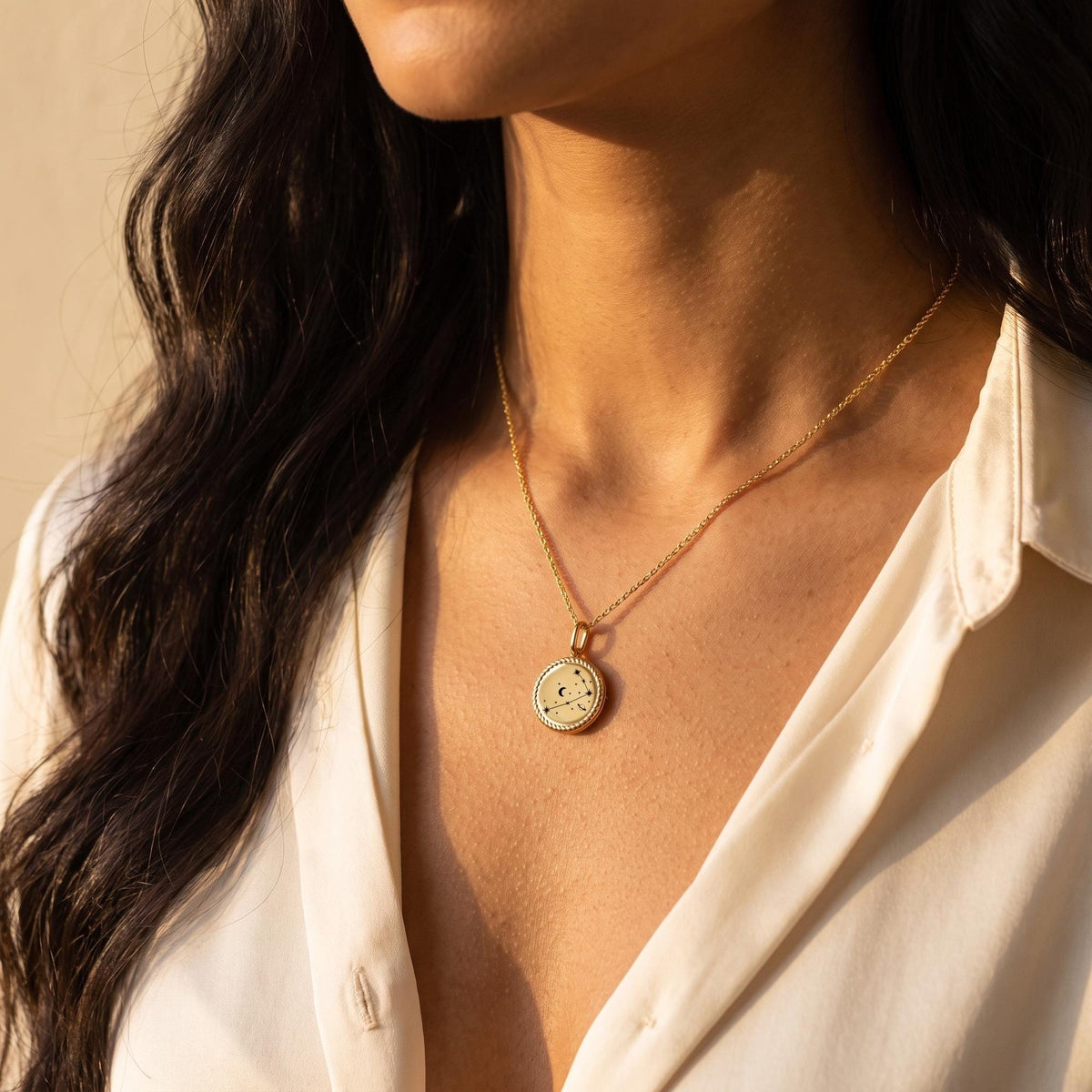 Personalized 4 Photo Constellation Locket Necklace photo 3