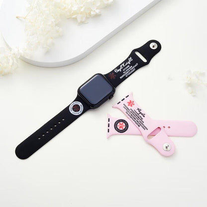 Engraved Medical Alert Silicone Smart Watch Band photo 3