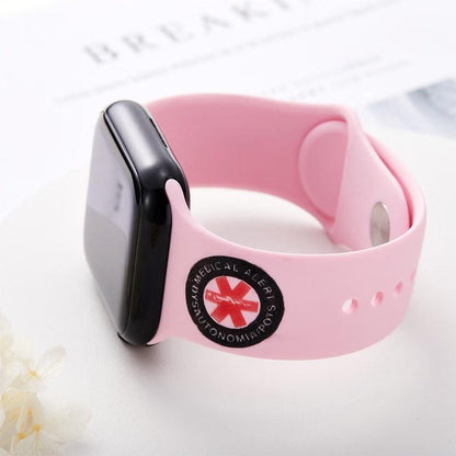 Engraved Medical Alert Silicone Smart Watch Band photo 6
