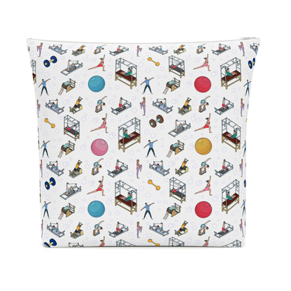 Pilates Print Cotton Cosmetic Bag/Makeup Organizer & Travel Pouch