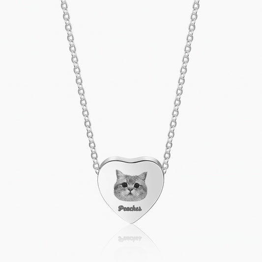 custom pet portrait heart shaped cremation urn necklace pet urn necklace for ashes pet cremation jewelry for pet loss pet memorial gift