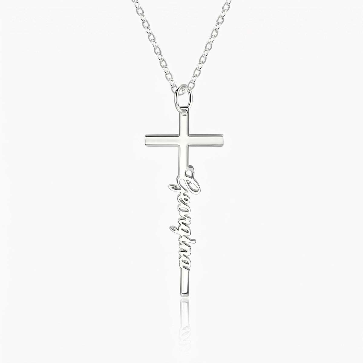 personalized cross name necklace
