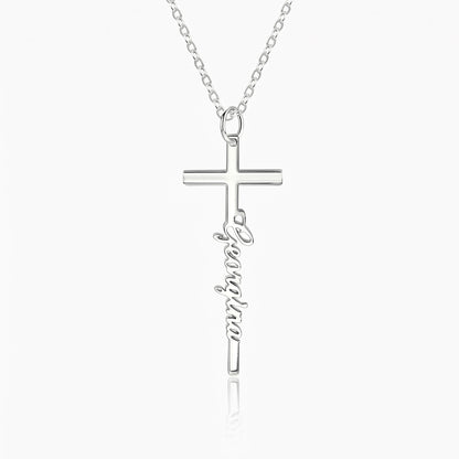 personalized cross name necklace
