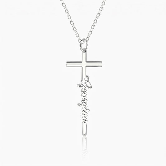 personalized cross name necklace