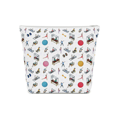 Pilates Print Cotton Cosmetic Bag/Makeup Organizer & Travel Pouch