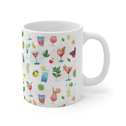 Cocktail Watercolor Print 11oz Ceramic Mug