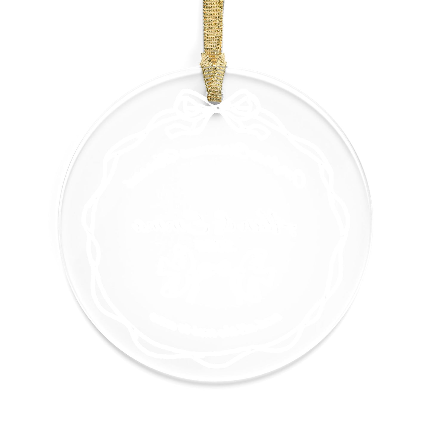 'First Christmas Married' Personalized Clear Acrylic Holiday Tree Ornaments
