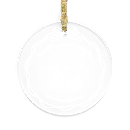 'First Christmas Married' Personalized Clear Acrylic Holiday Tree Ornaments