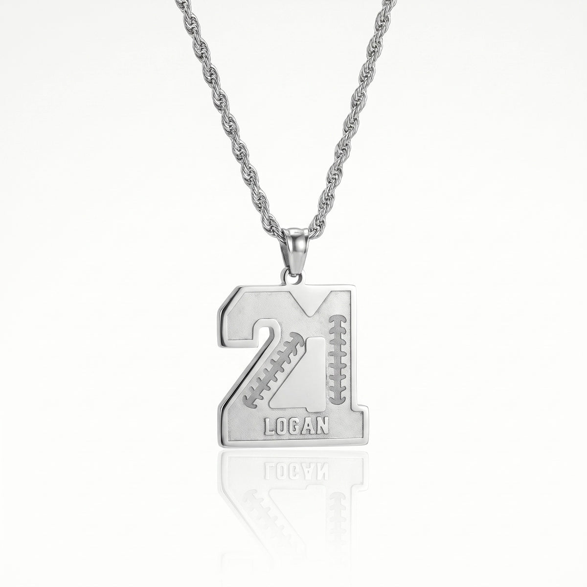 personalized football number necklace