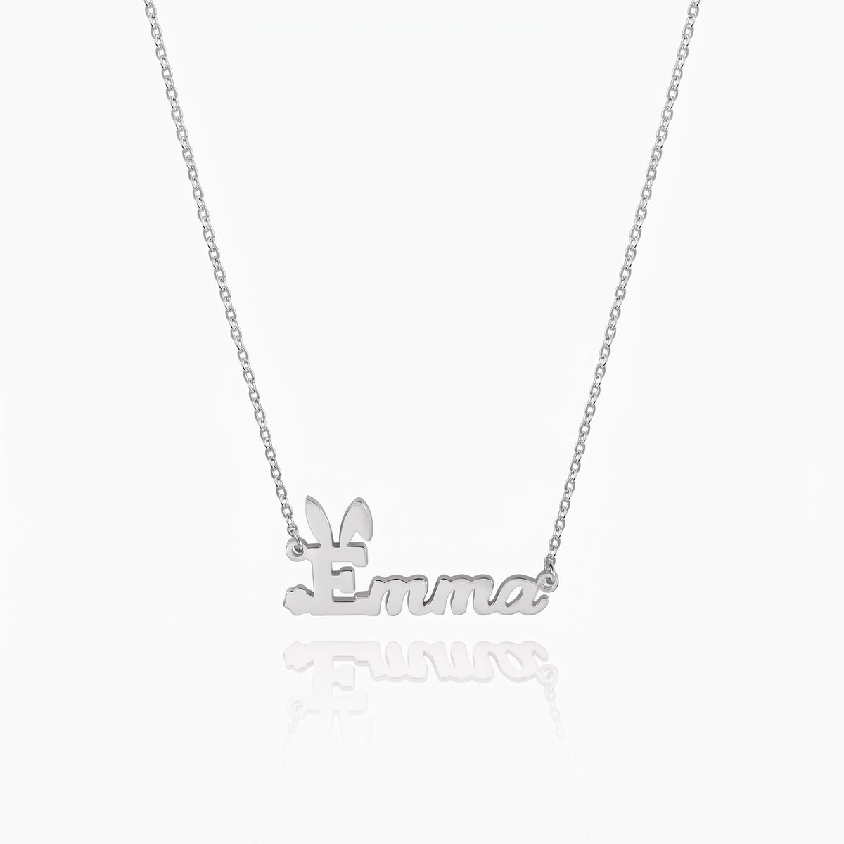personalized name bunny necklace