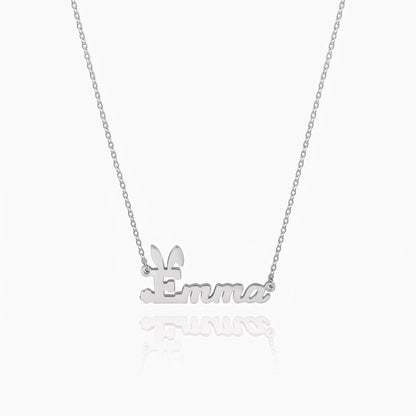 personalized name bunny necklace