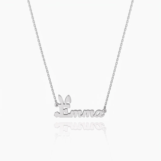 personalized name bunny necklace