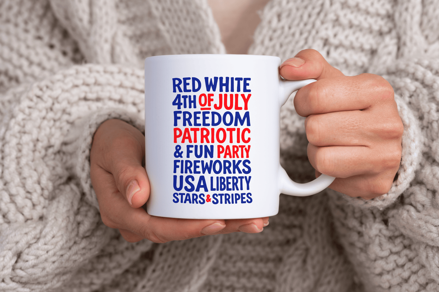 4th of July Words 11oz Ceramic Mug