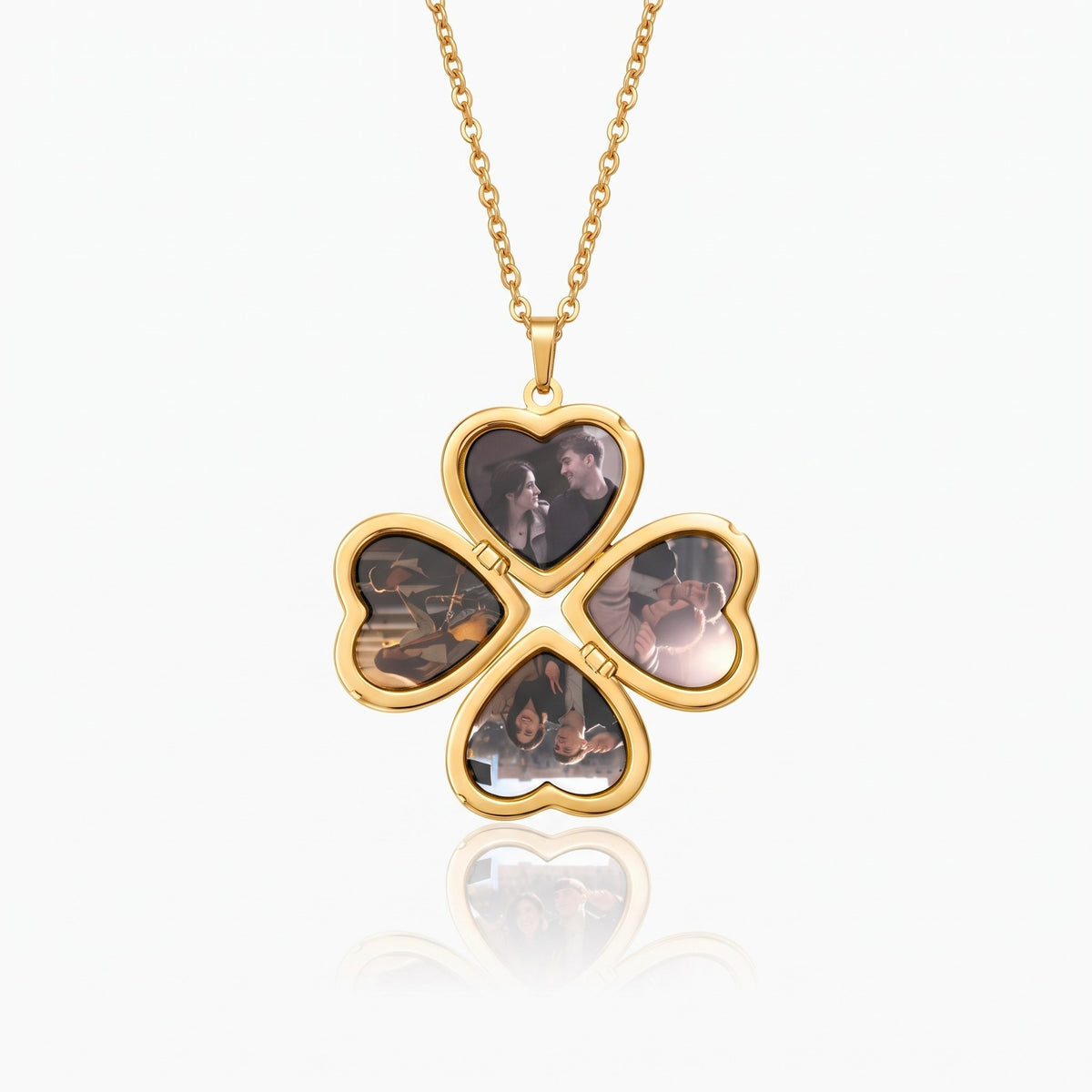 personalized photos heart locket necklace