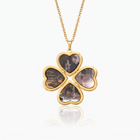 personalized photos heart locket necklace