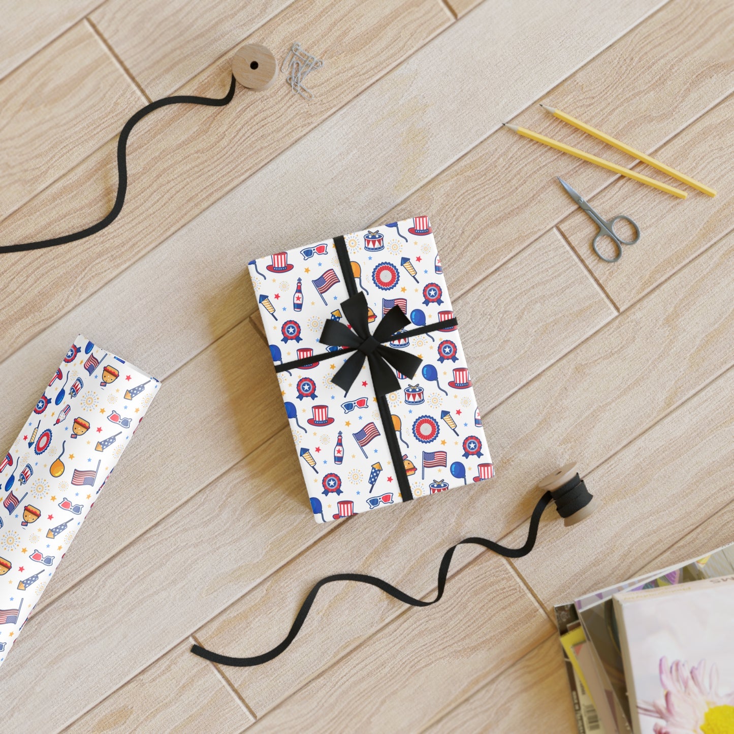 4th of July Print Gift Wrapping Paper Roll