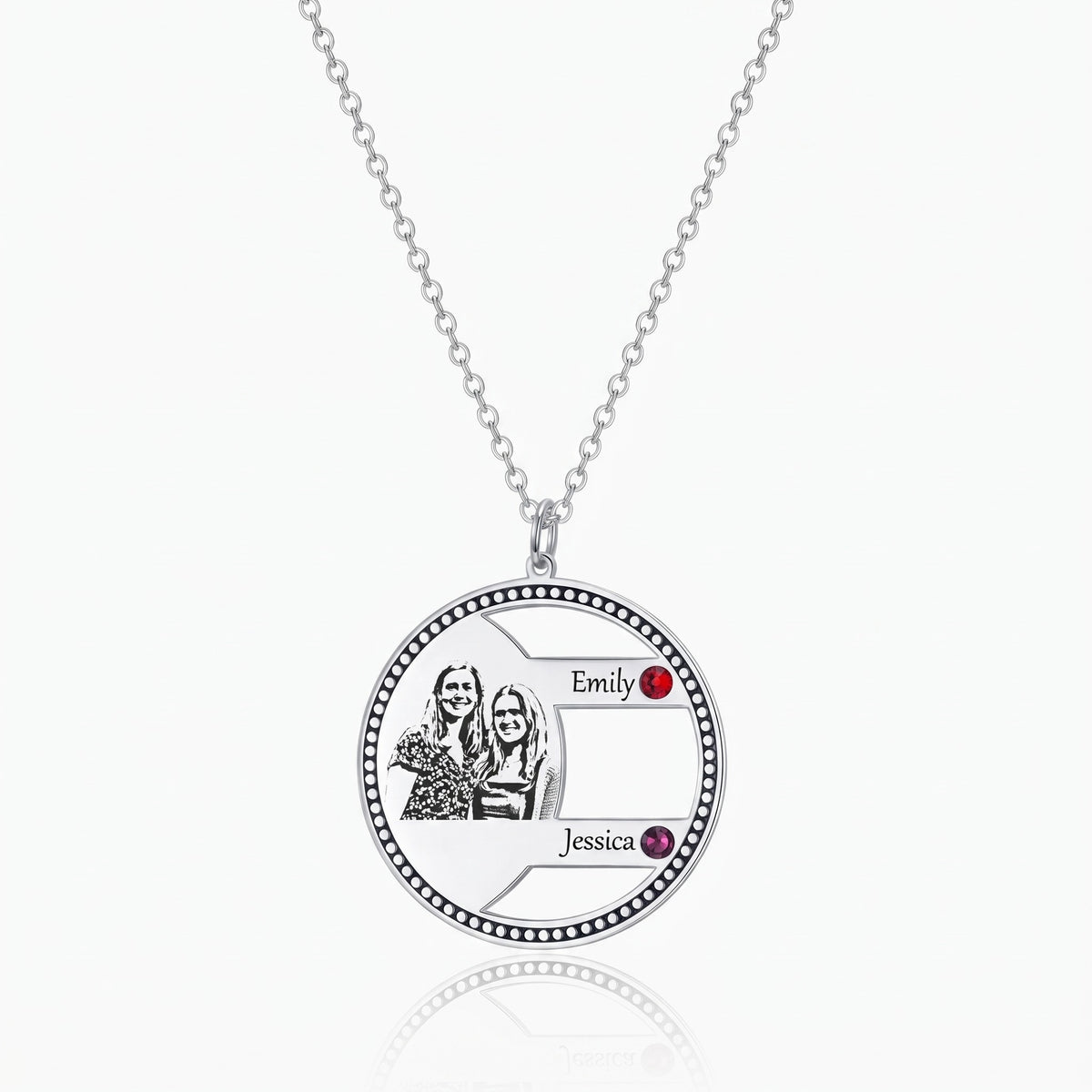 personalized family portrait necklace
