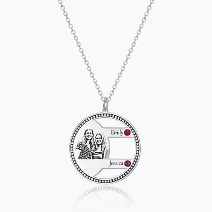 personalized family portrait necklace