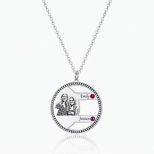 personalized family portrait necklace
